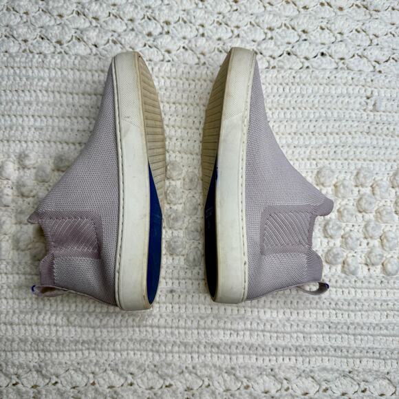 ROTHY'S Women's Size 6.5 Chelsea Boot Shoes Lilac Gray Slip On High Top Sneaker - Picture 11 of 14